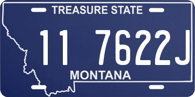 MT license plate 117622J
