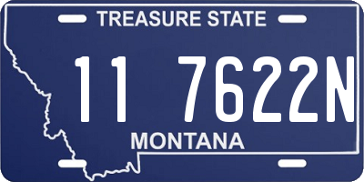 MT license plate 117622N