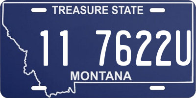 MT license plate 117622U
