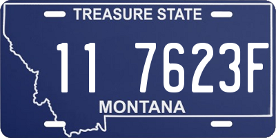 MT license plate 117623F