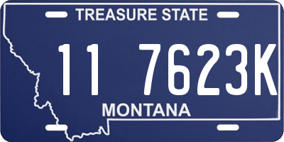 MT license plate 117623K