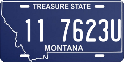 MT license plate 117623U