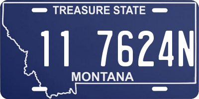 MT license plate 117624N