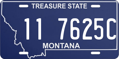MT license plate 117625C