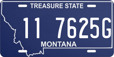 MT license plate 117625G