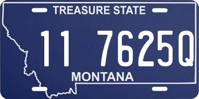 MT license plate 117625Q
