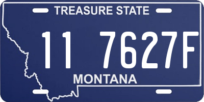 MT license plate 117627F