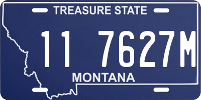 MT license plate 117627M