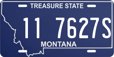 MT license plate 117627S