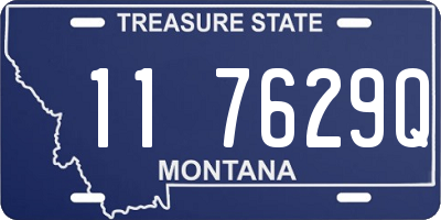 MT license plate 117629Q