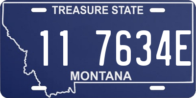 MT license plate 117634E