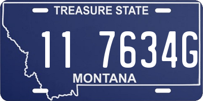 MT license plate 117634G