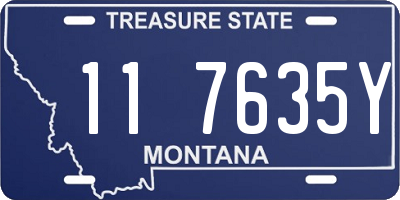 MT license plate 117635Y