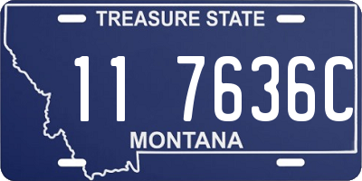 MT license plate 117636C