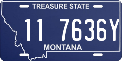 MT license plate 117636Y
