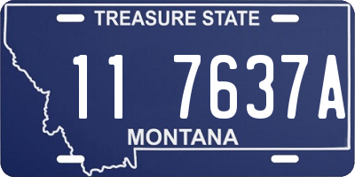 MT license plate 117637A
