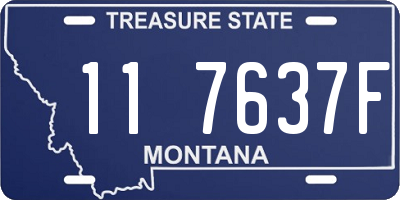 MT license plate 117637F