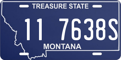 MT license plate 117638S