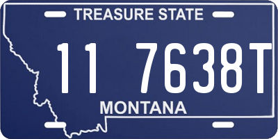 MT license plate 117638T