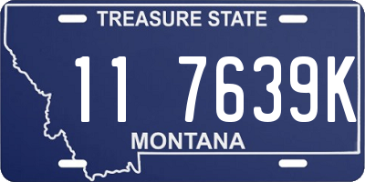 MT license plate 117639K