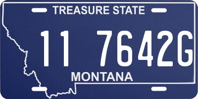 MT license plate 117642G