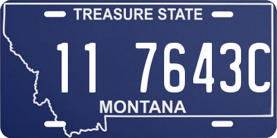 MT license plate 117643C