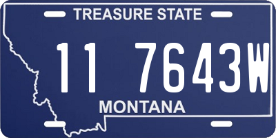 MT license plate 117643W