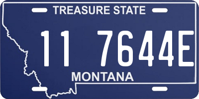 MT license plate 117644E