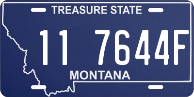 MT license plate 117644F