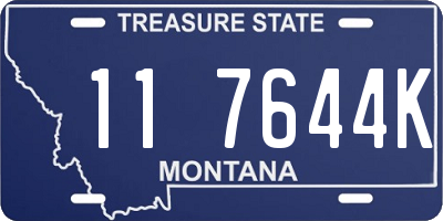 MT license plate 117644K