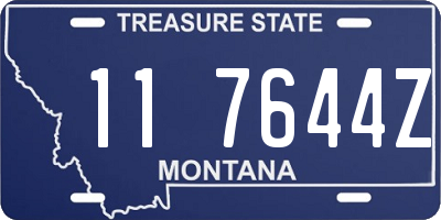 MT license plate 117644Z