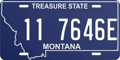 MT license plate 117646E