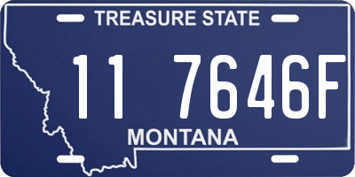 MT license plate 117646F