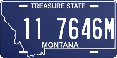 MT license plate 117646M