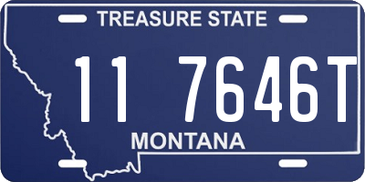 MT license plate 117646T