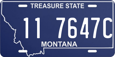 MT license plate 117647C