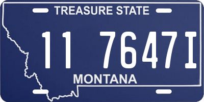 MT license plate 117647I