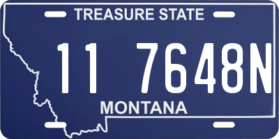 MT license plate 117648N