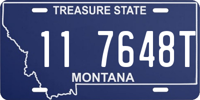 MT license plate 117648T