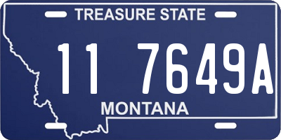 MT license plate 117649A
