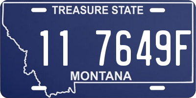 MT license plate 117649F