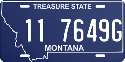 MT license plate 117649G