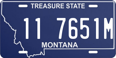 MT license plate 117651M