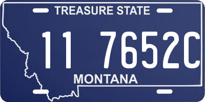 MT license plate 117652C
