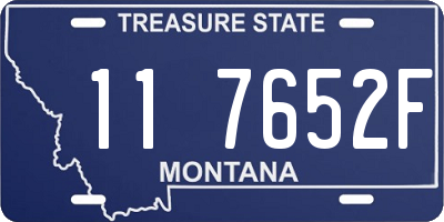 MT license plate 117652F