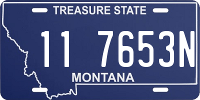 MT license plate 117653N