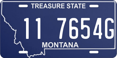 MT license plate 117654G