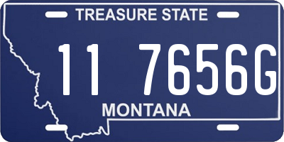 MT license plate 117656G