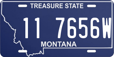 MT license plate 117656W