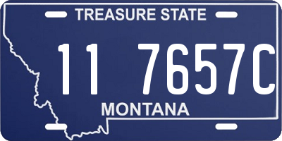 MT license plate 117657C